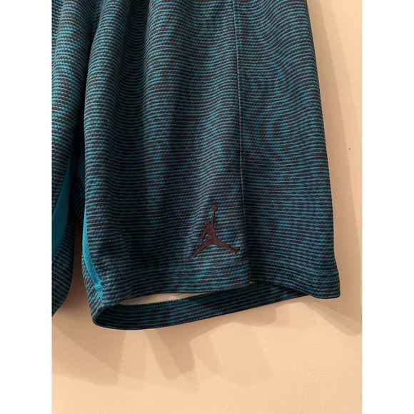 Nike Jordan Basketball Shorts Dri Fit Blue Geometric Mens S Training Jumpman - Picture 3 of 11